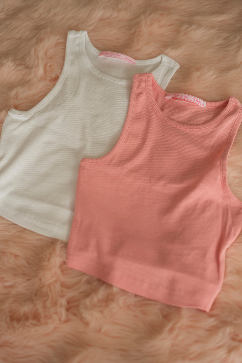 BASIC TOP PINK AND WHITE