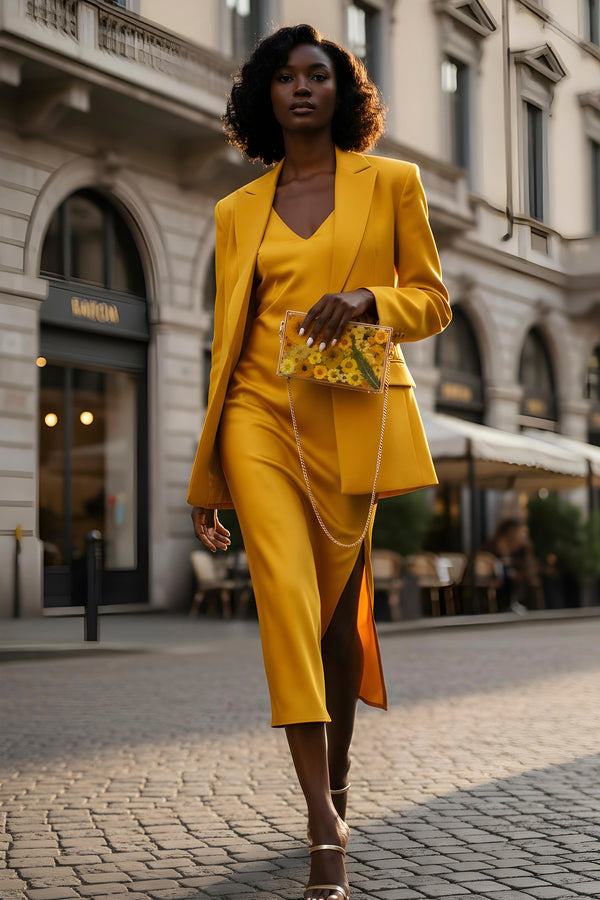 GOLDEN BLOOM FLORAL CLUTCH
