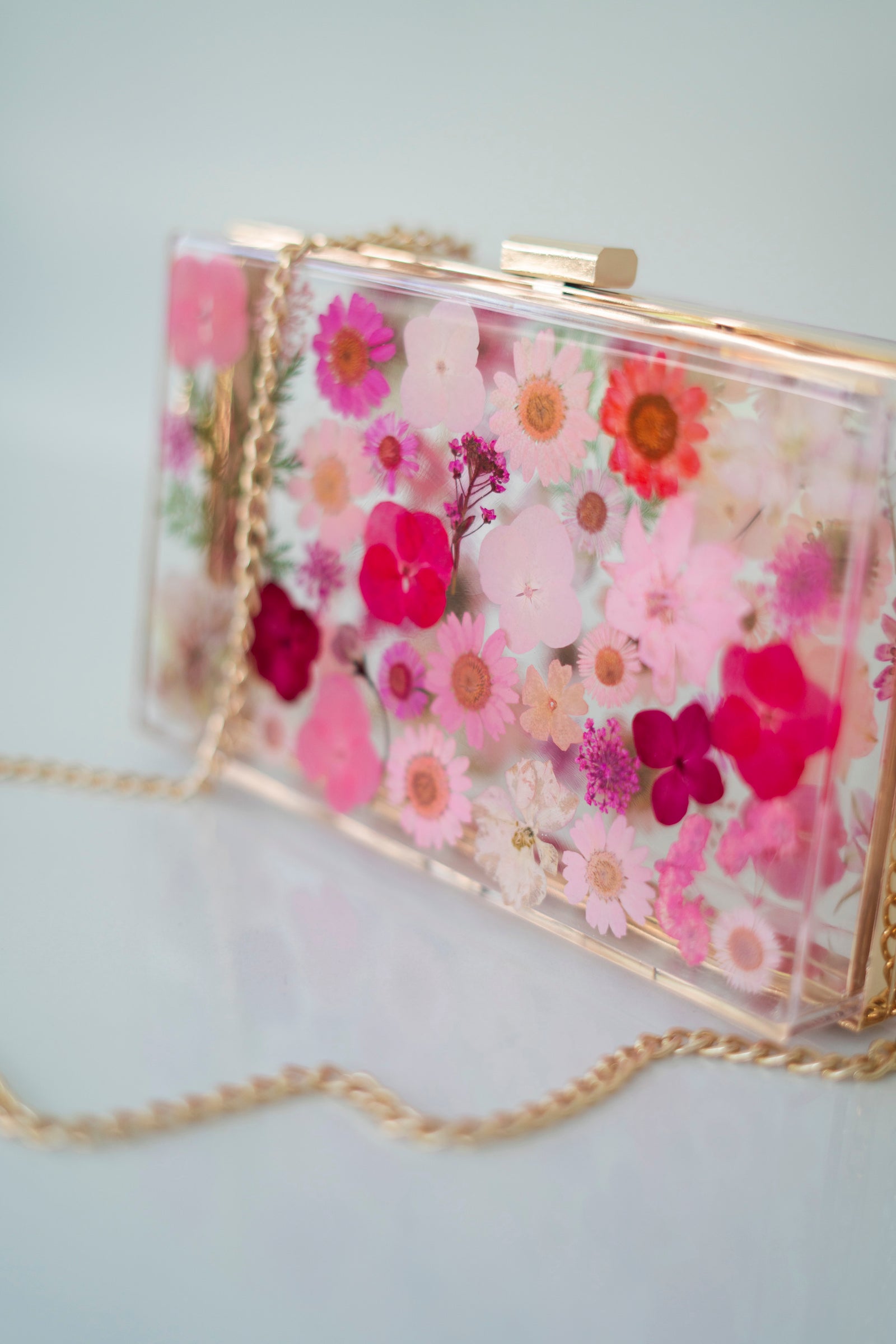 FUCHSIA FLORAL CLUTCH – By Margaux