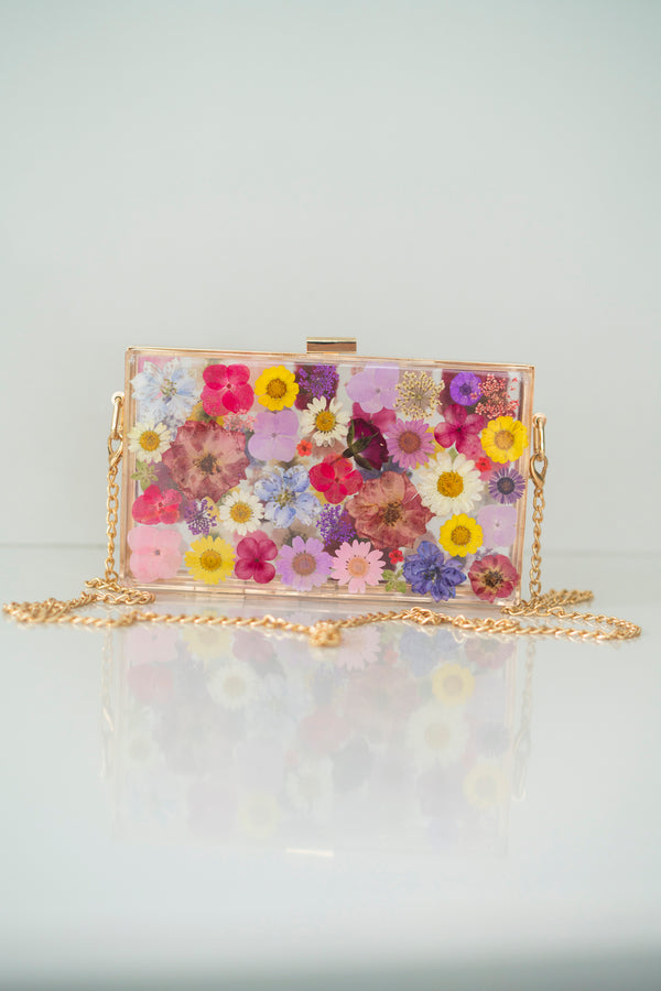 COLORFUL FLORAL CLUTCH