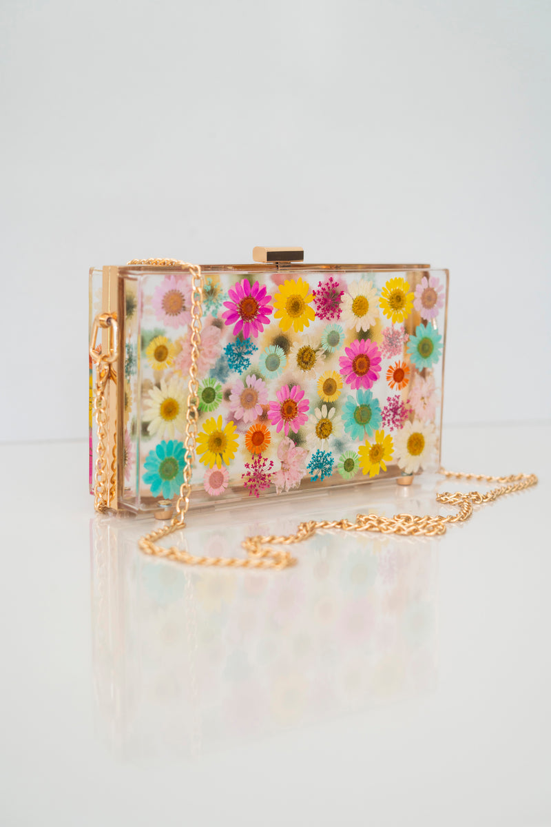 PASTEL FLORAL CLUTCH