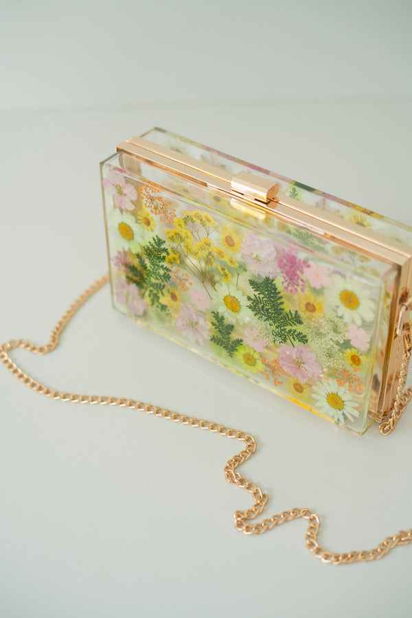 BOTANICAL GARDEN FLORAL CLUTCH