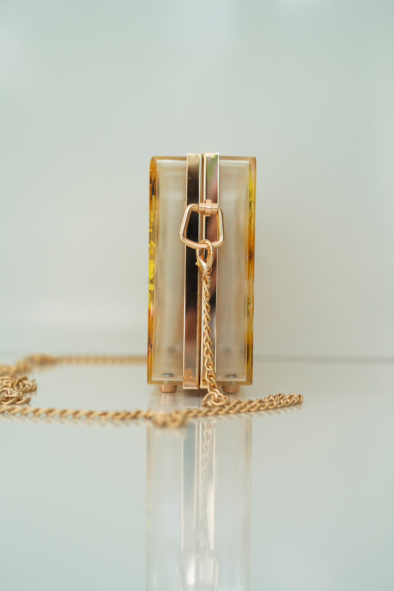 GOLDEN HOUR FLORAL CLUTCH