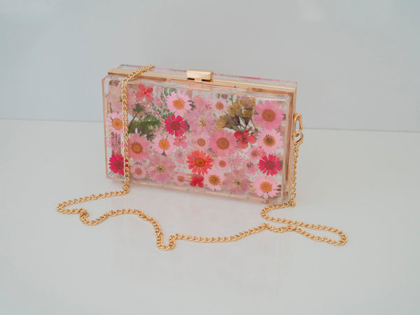 PINK/RED FLORAL CLUTCH