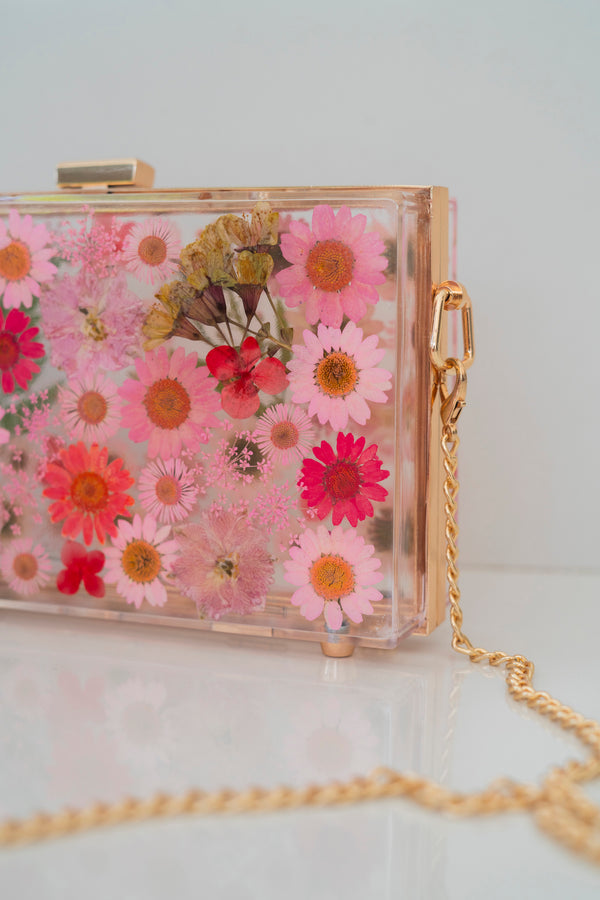 PINK/RED FLORAL CLUTCH