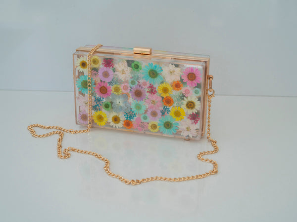 UNICORN FLORAL CLUTCH
