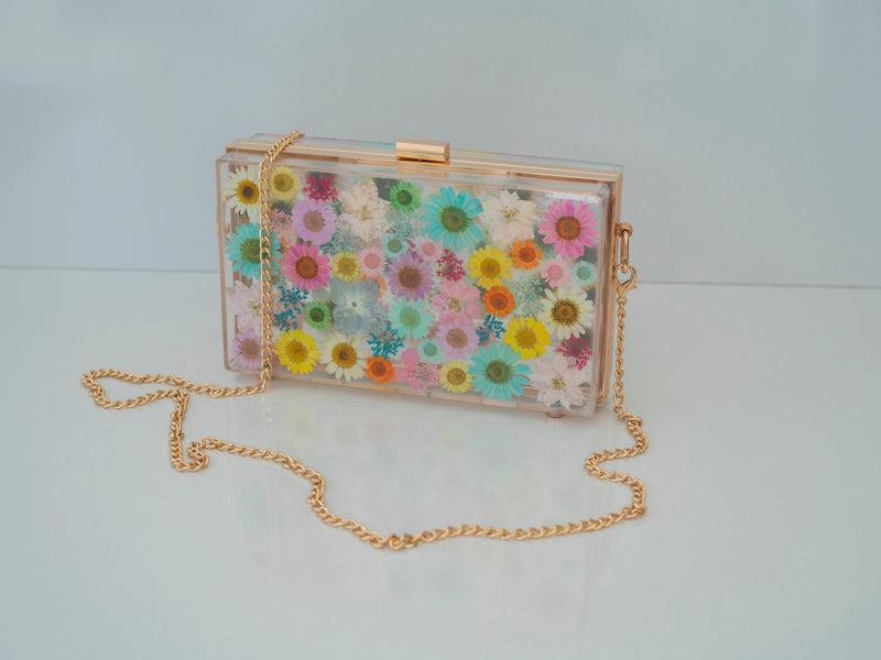 UNICORN FLORAL CLUTCH