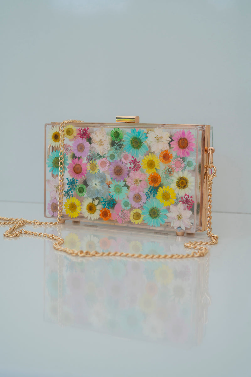 UNICORN FLORAL CLUTCH