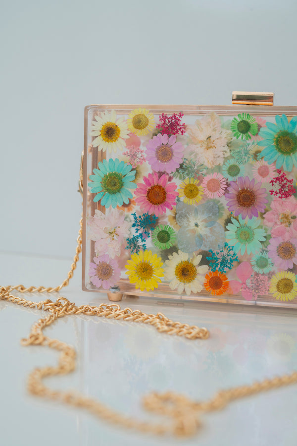 UNICORN FLORAL CLUTCH