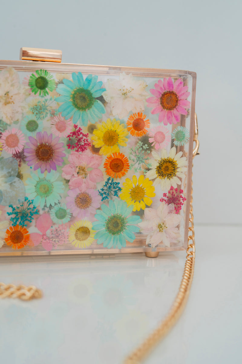 UNICORN FLORAL CLUTCH