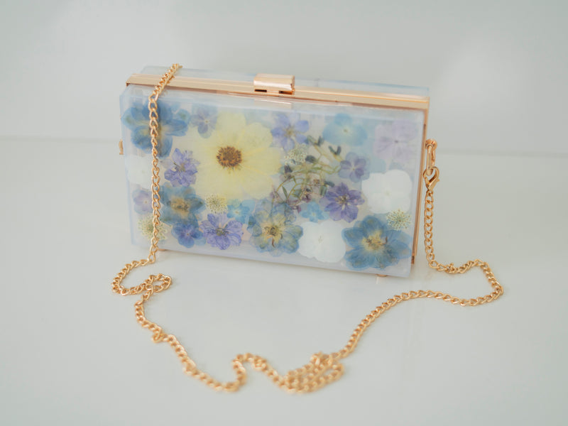 MYKONOS FLORAL CLUTCH