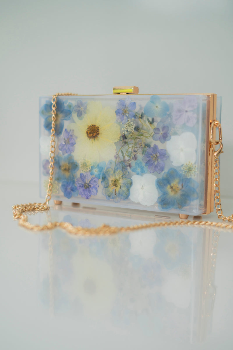 MYKONOS FLORAL CLUTCH