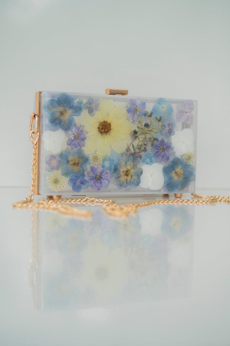 MYKONOS FLORAL CLUTCH