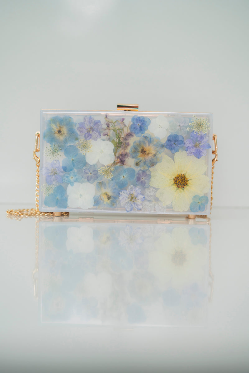 MYKONOS FLORAL CLUTCH