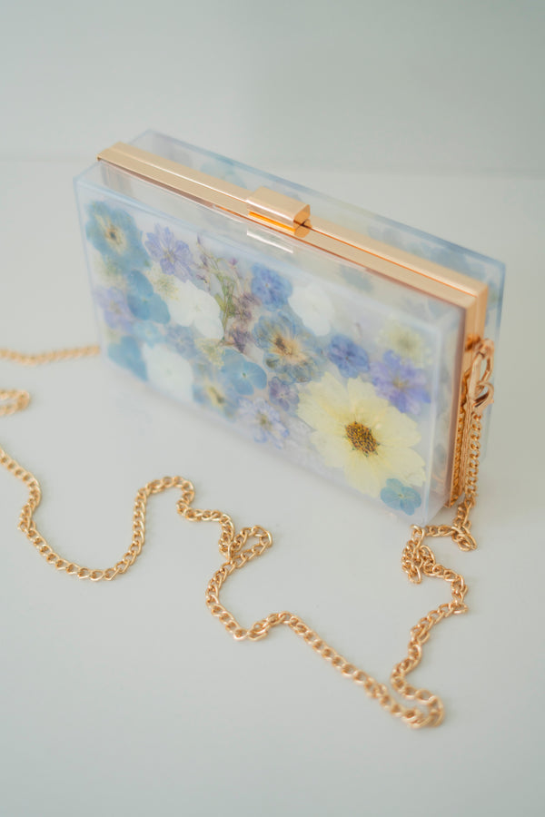 MYKONOS FLORAL CLUTCH