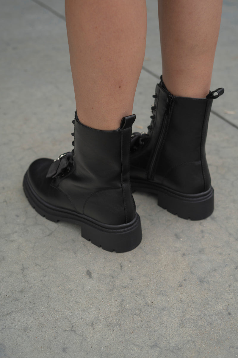 BOW BIKER BOOTS