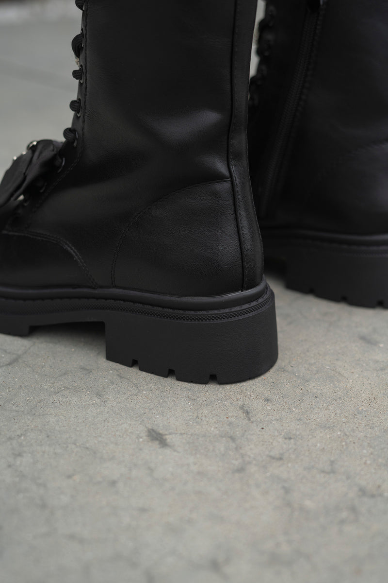 BOW BIKER BOOTS