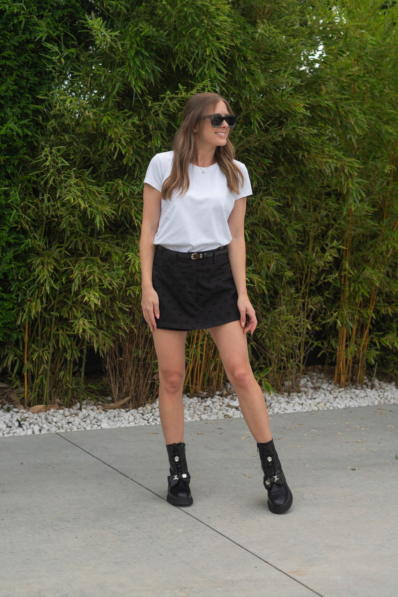BOW BIKER BOOTS