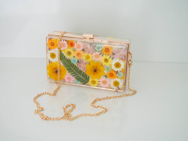 GARDEN CONFETTI FLORAL CLUTCH