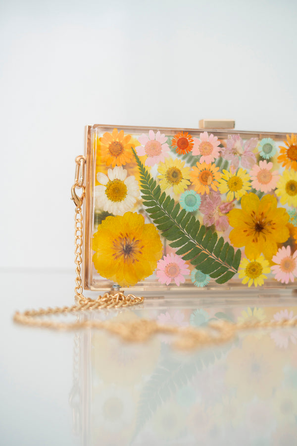 GARDEN CONFETTI FLORAL CLUTCH