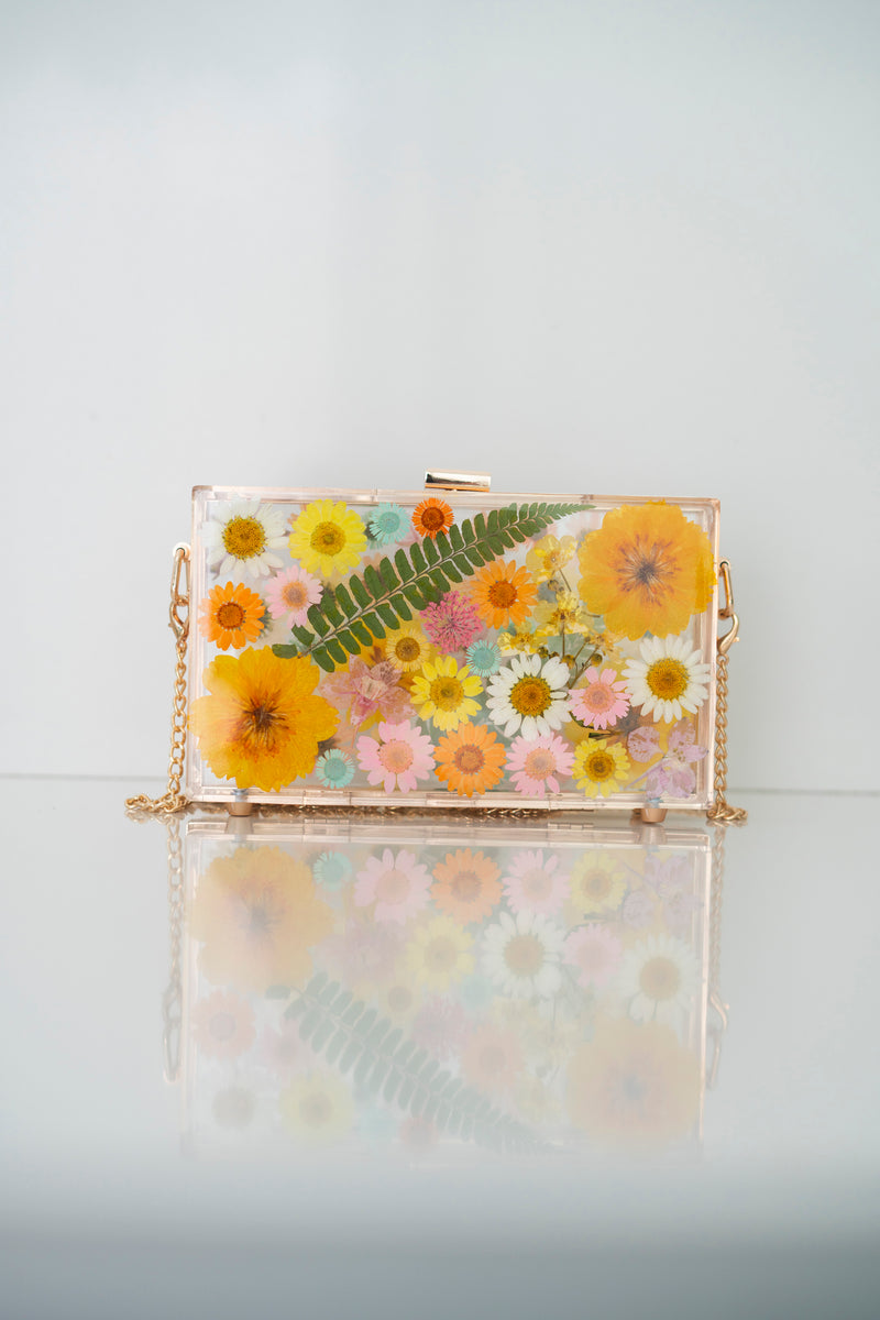 GARDEN CONFETTI FLORAL CLUTCH