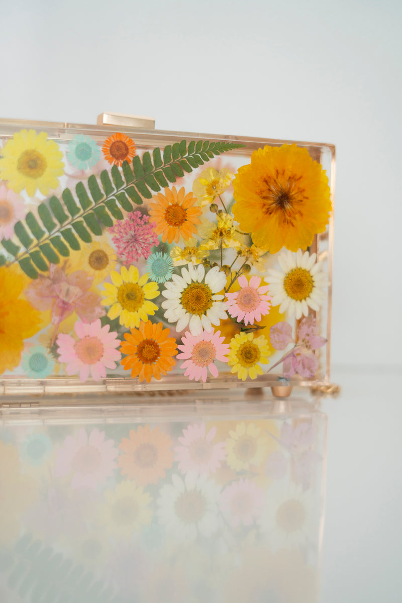 GARDEN CONFETTI FLORAL CLUTCH