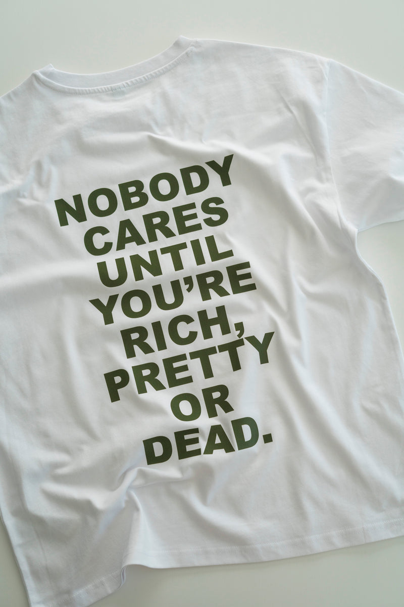 NOBODY CARES. T-SHIRT WHITE