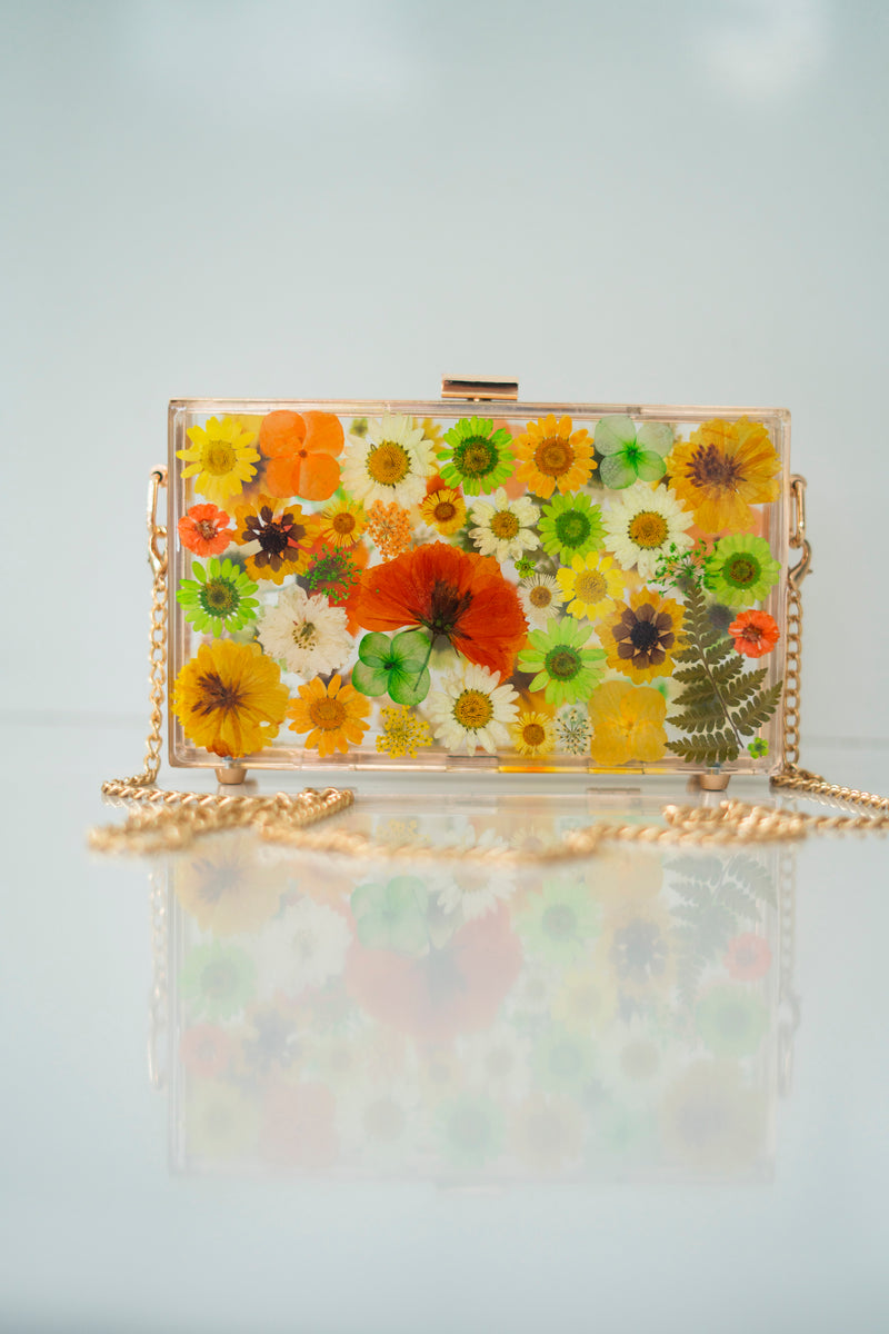 WILD FOREST FLORAL CLUTCH