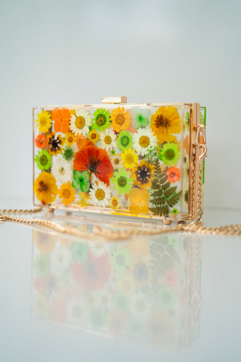 WILD FOREST FLORAL CLUTCH
