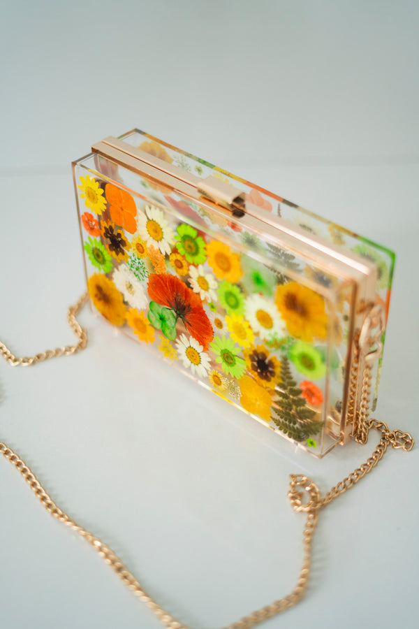 WILD FOREST FLORAL CLUTCH