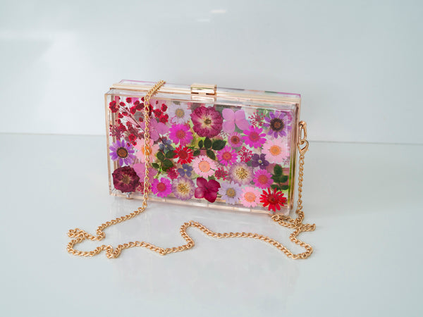 ROSE GARDEN FLORAL CLUTCH
