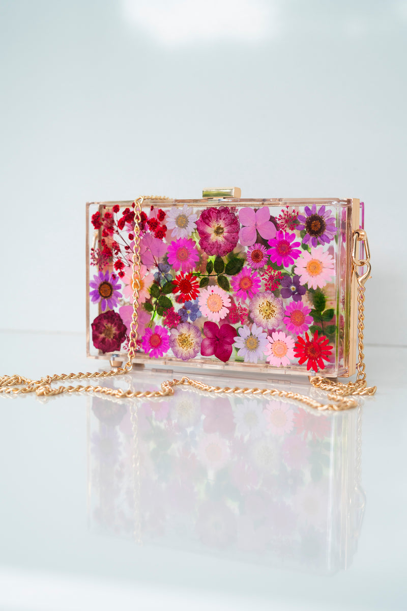 ROSE GARDEN FLORAL CLUTCH