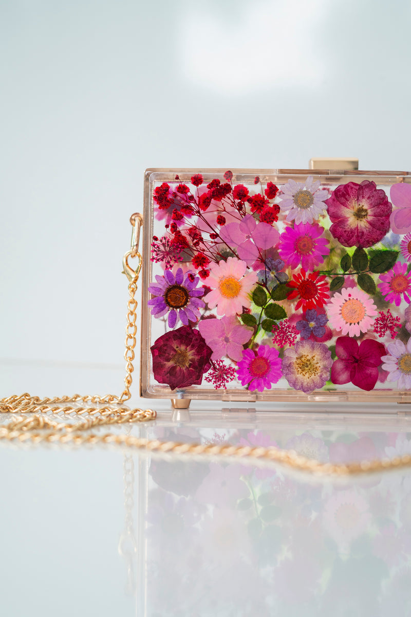ROSE GARDEN FLORAL CLUTCH