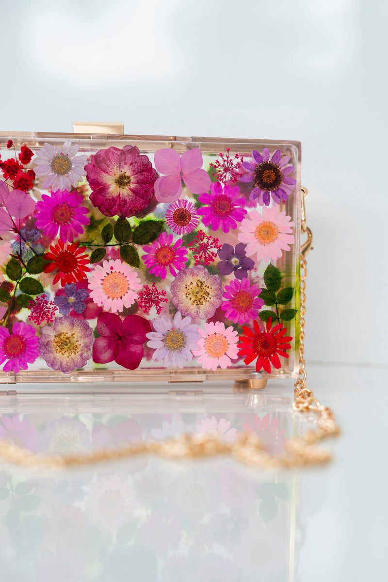 ROSE GARDEN FLORAL CLUTCH
