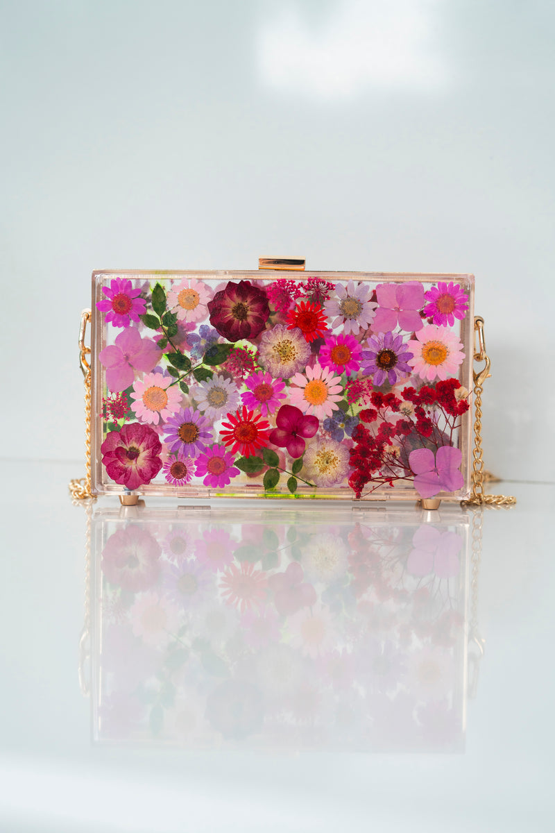 ROSE GARDEN FLORAL CLUTCH