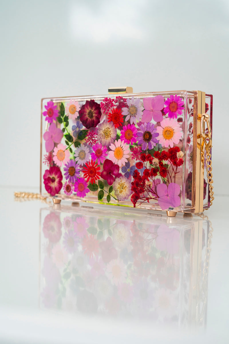 ROSE GARDEN FLORAL CLUTCH
