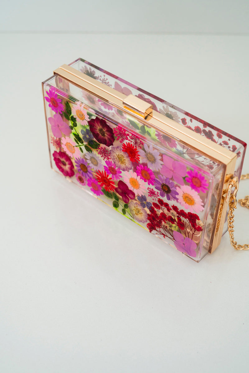 ROSE GARDEN FLORAL CLUTCH