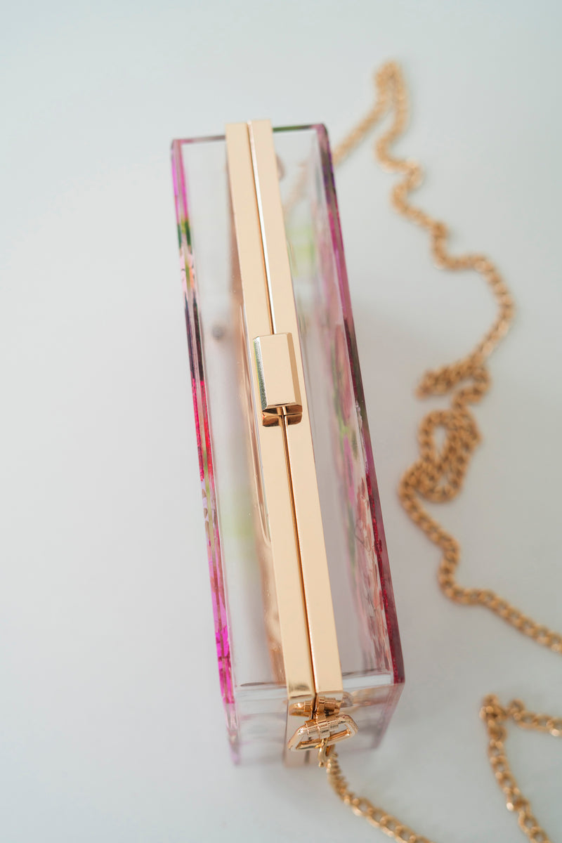 ROSE GARDEN FLORAL CLUTCH