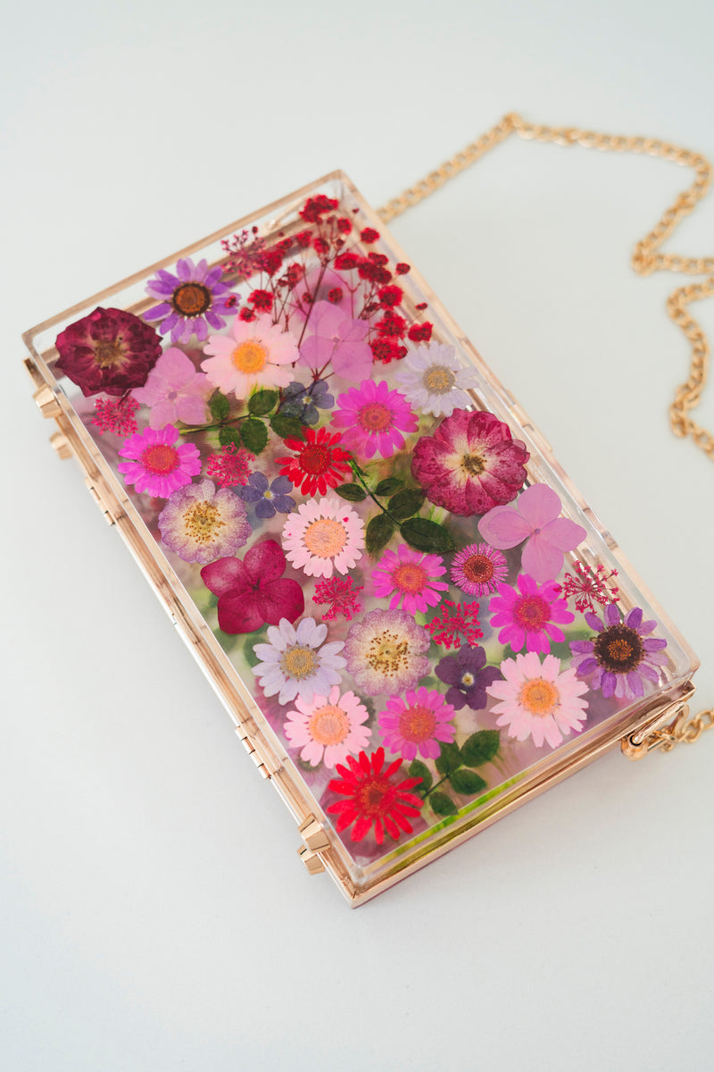 ROSE GARDEN FLORAL CLUTCH