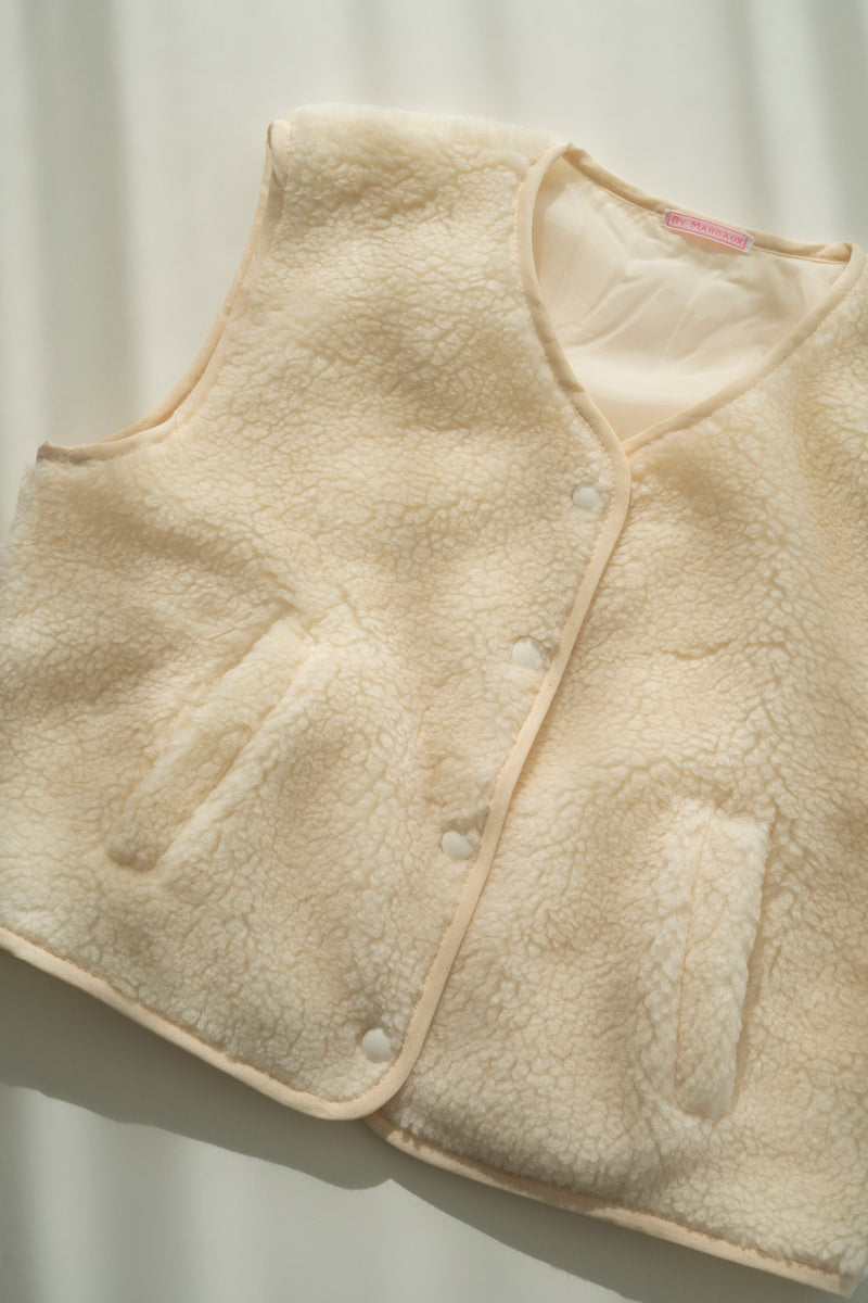 TEDDY GILET ECRU