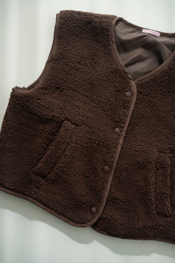 TEDDY GILET BROWN