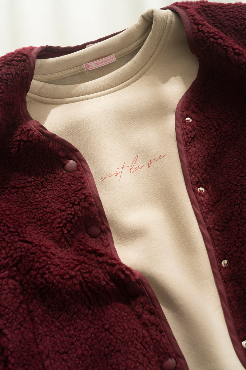 C’EST LA VIE BEIGE SWEATER