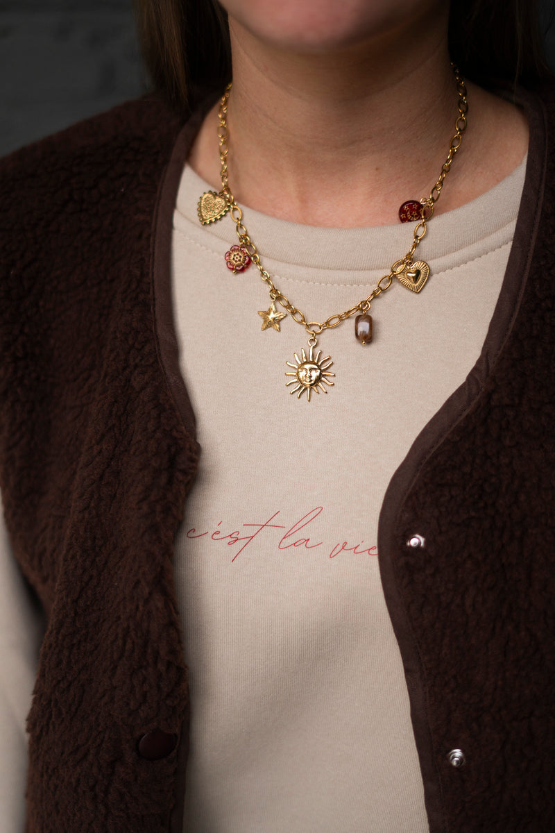 C’EST LA VIE BEIGE SWEATER