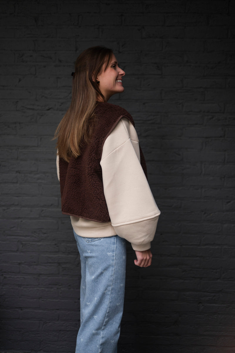 TEDDY GILET BROWN