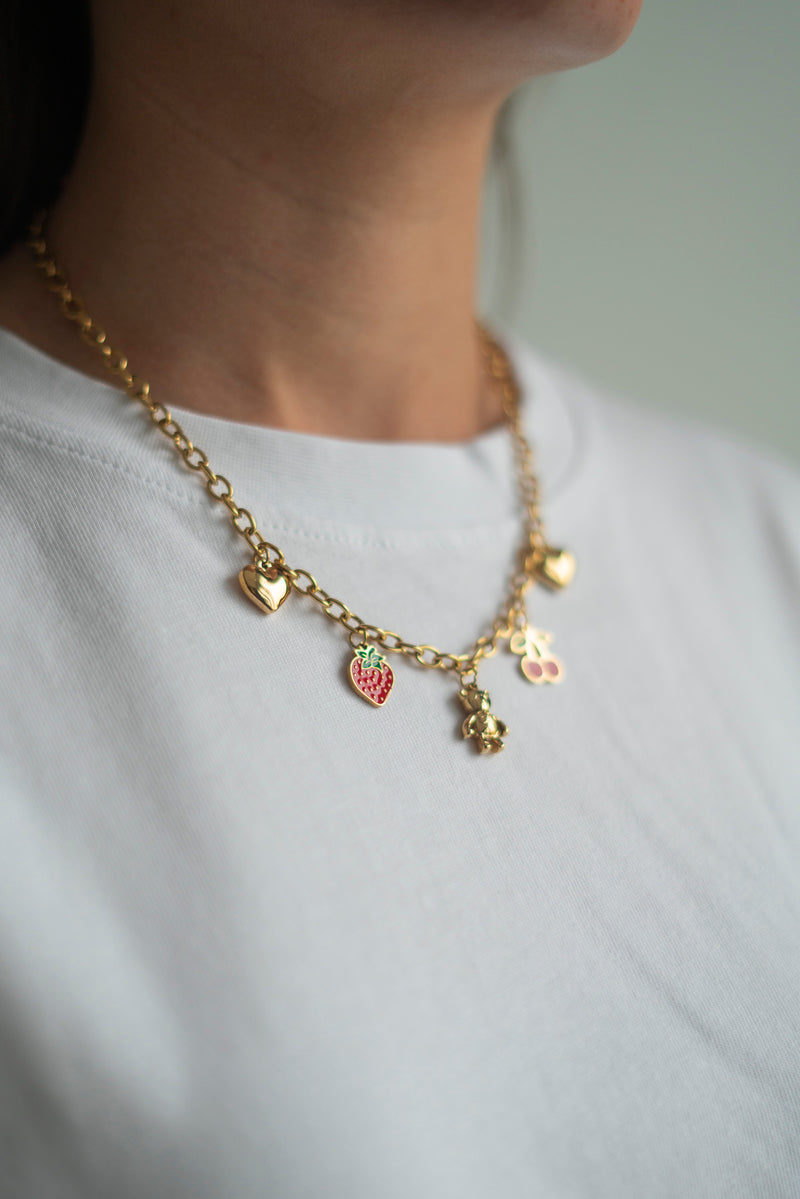 CHERRY STRAWBERRY NECKLACE