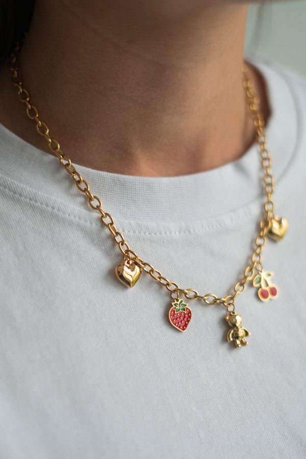 CHERRY STRAWBERRY NECKLACE