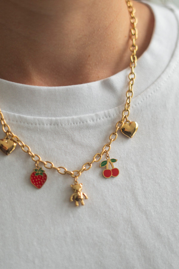 CHERRY STRAWBERRY NECKLACE