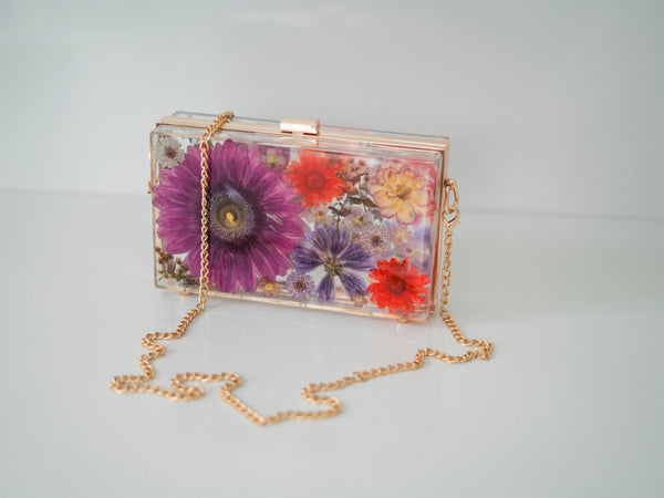 AUTUMN IS CALLING FLORAL CLUTCH