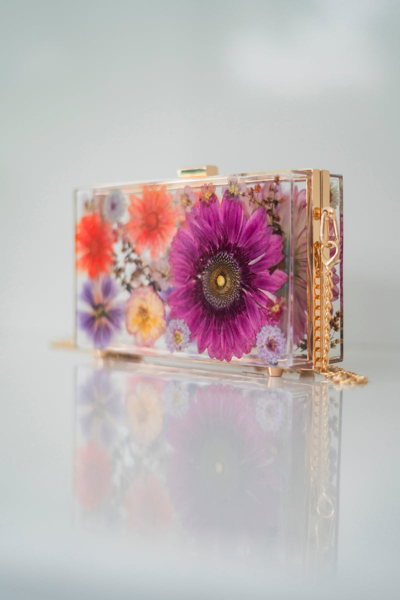 AUTUMN IS CALLING FLORAL CLUTCH