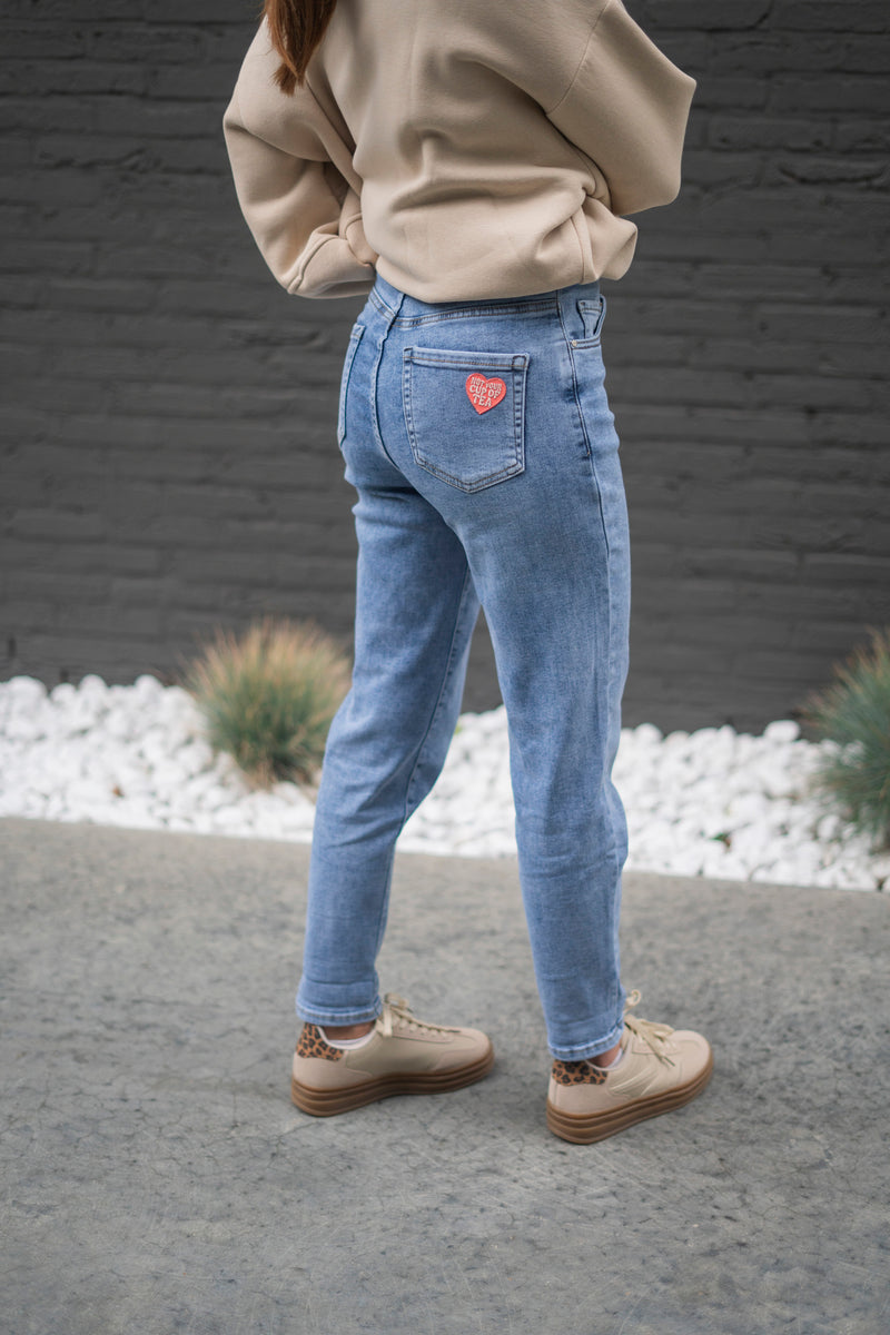 NOT YOUR CUP OF TEA MOM JEANS
